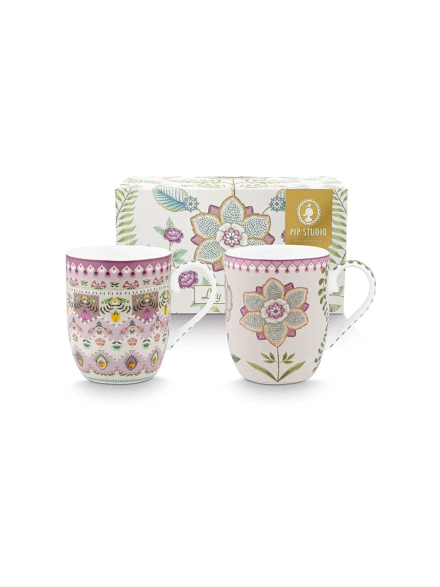 PIP STUDIO | Henkelbecher 2er Set Small LILY & LOTUS 145ml | 